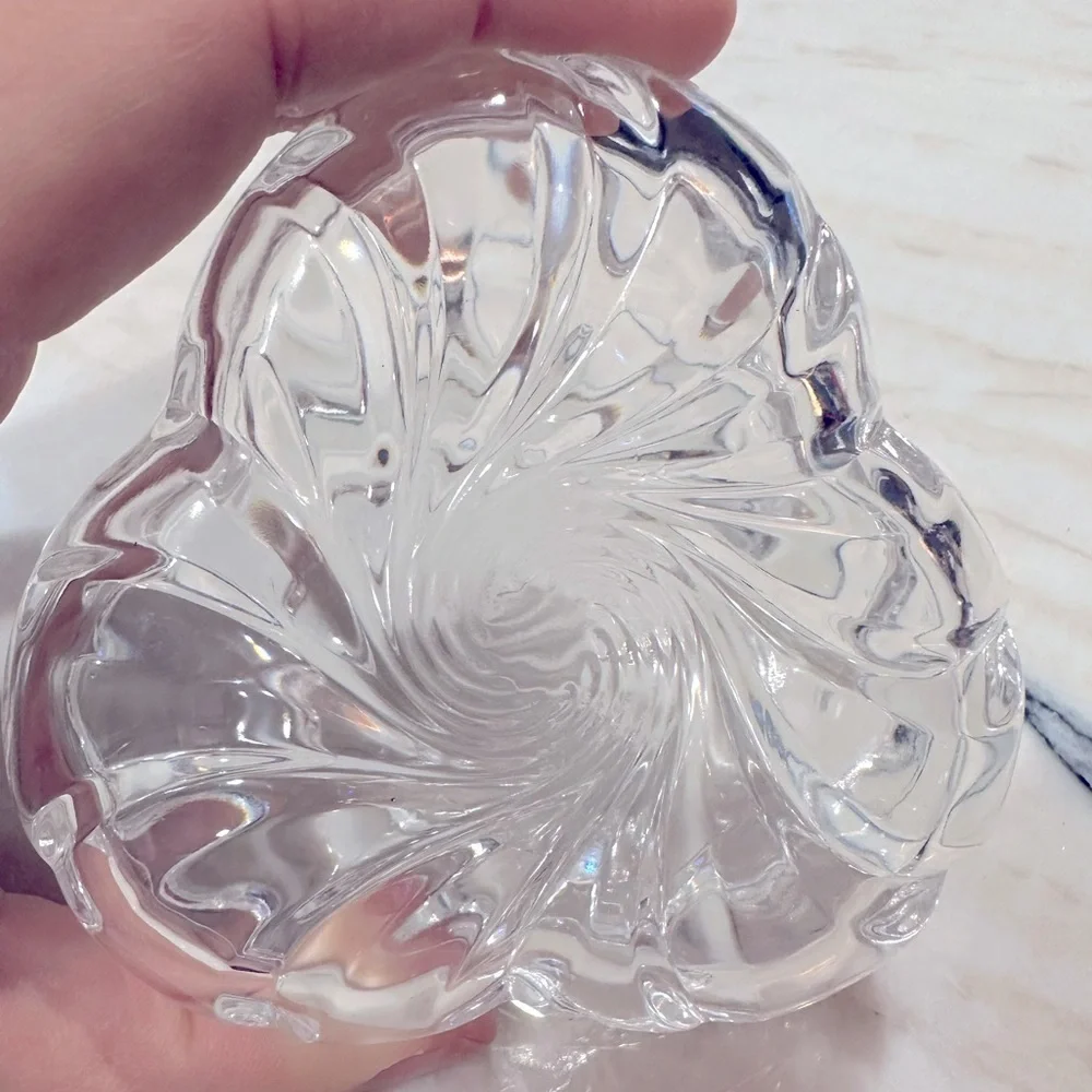 Vintage Lead Crystal Trinket Dish 2 Pieces vintage 1980’s table decor ring dish